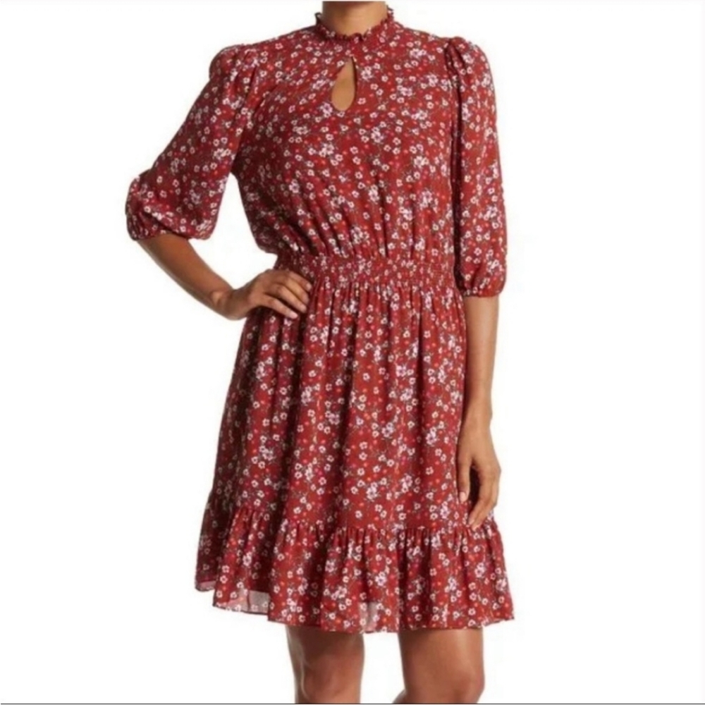 Nanette Lepore Women's Size 14 Dress Cottagecore Prairie Floral Flounce